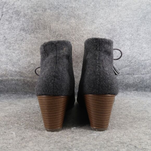 Dr Scholls Shoes Womens 8 Booties Wedge Kennedy Lace Up Comfort Chukka Charcoal - Picture 6 of 16
